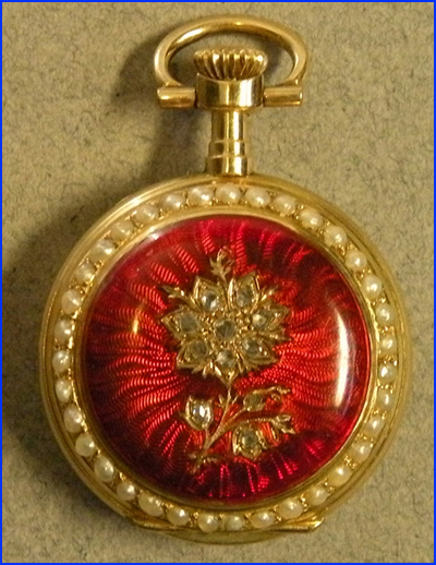 Vacheron & Constantin Ladies Pendant Watch, front
				view.